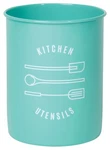 Now Designs Powder-coated Steel Utensil Crock, Turquoise, 5X6 Inches. Fixed Price $26.04.