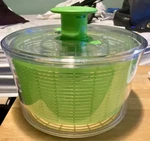 Oxo Softworks 10" Salad Spinner One Handed Design Green Basket. Fixed Price $16.00.