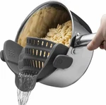 1PC Clip-on Pot Strainer Adjustable Silicone Drainer For Pans & Bowls Kitchen. Fixed Price $13.70.