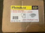 Jones Stephens D56405 3" Ips Pvc Spud With 6" Round Nickel Bronze Strainer. Fixed Price $39.99.