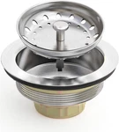 3-1/2 Inch Kitchen Sink Drain Assembly Black Strainer With Stainless. Fixed Price $41.99.