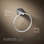 Kohler 487-CP Memoirs Stately Towel Ring. Fixed Price $100.00.