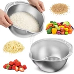 Stainless Steel Colander Large Capacity Pasta Vegetable Strainer Durable. Fixed Price $16.19.