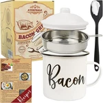 Bacon Grease Container With Strainer Food-grade Silicone Spatula , 46OZ. Fixed Price $31.59.