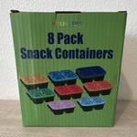 Youngever 8 Pack Multicolor Bpa-free Plastic Snack Containers Snap Lid Airtight. Fixed Price $14.99.