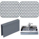 Dunkive 3 Pack Sink Mat And Saddle Set, Protectors For Kitchen.... Fixed Price $36.65.