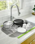 Roll Up Dish Drying Rack Xl 20X18 Inch Stainless Steel - Over The Sink Design.... Fixed Price $33.86.