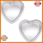 Ksdhotware 8" Heart Shaped Cake Pans, Set Of 2, Aluminum, Durable Baking Molds. Fixed Price $38.61.