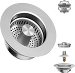 Kitchen Sink Drain Strainer And STOPPER(3 1), Upgraded Stainless Steel. Fixed Price $12.60.