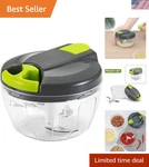 Compact Manual Vegetable Chopper & Garlic Press - Perfect Tool For Home Kitchens. Fixed Price $14.24.