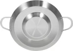 Cabilock Stainless Steel Comal Frying Bowl With Double Handle, Rounded Silver. Fixed Price $65.48.