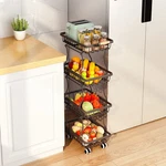 Chloryard 4 Tier Slim Fruit Basket For Kitchen, Stackable Metal Wire Ve.... Fixed Price $111.74.