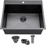 18X18 Inch Black Kitchen Sink - Efficient Drainage & Soundproof Coating. Fixed Price $176.98.