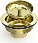 3-1/2 Inch Gold Kitchen Sink Drain Assembly Strainer With Stainless. Fixed Price $35.95.