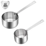 Kichwit 304 Stainless Steel Measuring Cups, Metal And 1/2 Cup, Silver. Fixed Price $17.35.