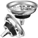 2 Pack - Kitchen Sink Strainer And Stopper Combo Basket Spring Clip Silver. Fixed Price $11.75.