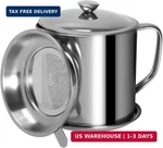 Tellshun Bacon Grease Container With Strainer 1.25 / 42 Oz Strong Kitchen Catc. Fixed Price $19.36.