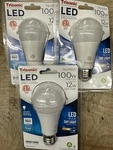 Trisonic A19 Led Light Bulbs 12W =100W Day 3PACKS. Fixed Price $19.99.