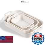 Sweejar Relief Casserole Dishes For Oven, Ceramic 9X13 Baking Pans Set Cooki. Fixed Price $41.57.