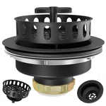 Black Sink Drain 3-1/2 Inch Kitchen Strainer Assembly With Sta.... Fixed Price $49.96.