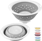 Qimh Collapsible Colander Strainer, QUART(1.25 Gal), Heavey Light Grey. Fixed Price $18.69.