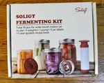 Soligt 16 Piece Fermenting Kit Standard Mason Brand New In-box Canning Jars. Fixed Price $9.00.