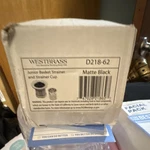 Westbrass D218-62 Junior Basket Strainer And Cup Matte Black. Fixed Price $15.00.