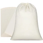 15 Pcs Muslin Bags 12 X 16 Inch Cloth With Drawstring Large Storage Bu. Fixed Price $25.91.