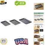 Nifty Cookie & Baking Sheets Set Of 3 Non-stick Coated Steel, Dishwasher Sa.... Fixed Price $35.19.