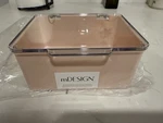 Mdesign Pink/clear Stackable Storage Container 5.5X6.6X3. Fixed Price $18.00.
