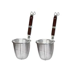 2-PACK Stainless Steel Noodle Strainer Basket With Wood Handle G+ Life Kitc.... Fixed Price $59.62.
