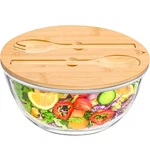 Gehe Glass Salad Bowl With Sealing Lid, 10.6INCH 10.6" - Clear. Fixed Price $61.09.