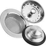 3 Pieces Kitchen Sink Stopper Strainer, 1 Basket Uni. Fixed Price $16.98.