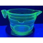 Vintage Uranium Glass Lakeside 2 Cup Measuring Jug Montgomery Ward 1 Pint Glows. Fixed Price $42.00.
