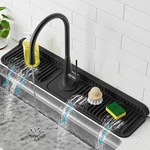 24 Inch Faucet Mat For Kitchen Sink Splash Guard, 7 Slope Silicone Water. Fixed Price $33.99.