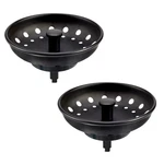 Kone Black Sink Basket Strainer Drain Stopper, 2 Stainless Pack,. Fixed Price $30.99.