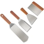 Sunrise Stainless Steel Kitchen Spatulas With Wood Handles Set. Fixed Price $21.99.