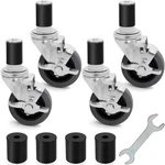 4 Inch Prep Table Casters Set Of Heavy Duty For Commercial Kitchen Tab.... Fixed Price $59.62.