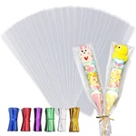 Leosinda Cellophane Treat Bags Inches 3X11INCH(100PCS), Clear. Fixed Price $9.11.
