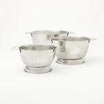 3PC (1.5QT, 3QT, 5QT) Stainless Steel Colander Set Silver - Figmint: Kitchen. Fixed Price $49.00.