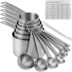 Measuring Cups And Spoons Set 15, Metric & Us 18/8 Stainl. Fixed Price $33.99.