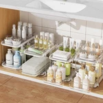 Delamu 4 Pack 2-TIER Under Sink Organizer Bathroom Kitchen Storage Pull Out. Fixed Price $89.98.