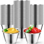 Artcome 100 Pack Stainless Steel Condiment Sauce Cups Great For Dipping And Port. Fixed Price $57.46.