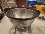 Oxo 9X9X4.5 Stainless Steel Strainer 3 Quart Couple Of Blemishes. Fixed Price $22.00.