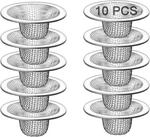 Beyoslf 10PCS Mesh Sink Drain Strainer Bathroom, 2.75" Stainless Steel Slop Bask. Fixed Price $21.99.