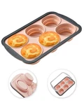 Yiyeraio Silicone Muffin Pans For Baking With Metal 6 Cups, Pink. Fixed Price $16.09.