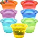 Youngever 7 Sets Reusable Parfait Cups With Lids And Inserts, Plastic Dessert. Fixed Price $19.98.