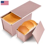 Pavsrmy 2 Pack Pullman Loaf Pan Lid 1 LB/0.5 Dough Capacity Premium. Fixed Price $19.10.