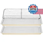 Ymiton Nonstick Ceramic Baking Sheet With Rack, 2-PACK 13X9 Quarter Pan,(e. Fixed Price $35.07.
