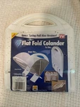 Flat Colander Dishwasher Safe, Folds For Easy Storage Space Saving. Fixed Price $28.00.